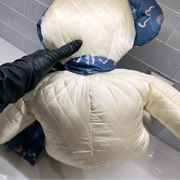 Vintage Handmade Patchwork Quilt Teddy Bear OOAK 14” sitting - Picture 11 of 12